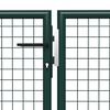 vidaXL Garden Gate Steel 196.9x29.5" Green
