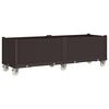 vidaXL Garden Planter with Wheels Brown 63"x19.7"x21.3" PP