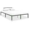 vidaXL Bed Frame Grey Metal 47.2x78.7 in Heavy-Duty Bed Frame
