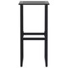 vidaXL Bar Stool Set of 2 Black Powder-coated steel Standard Footrest