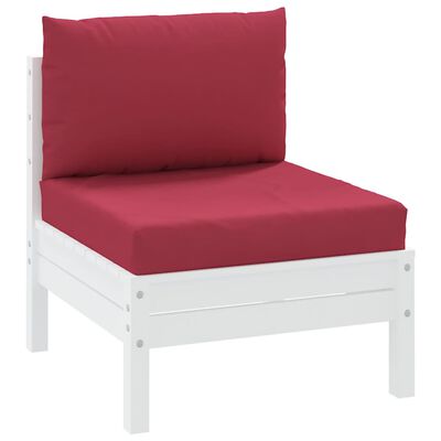 vidaXL Pallet Sofa Cushions 2 pcs Wine Red Fabric