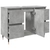 vidaXL Bathroom Cabinet Concrete Grey Engineered wood, Iron Medium