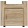 vidaXL Desk Trolley Sonoma Oak 23.6x17.7x23.6" Engineered Wood
