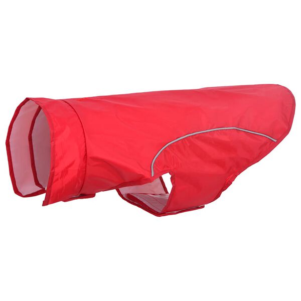 vidaXL Dog Raincoat Red Polyester Large Water-resistant materials