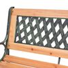 vidaXL Garden Bench Brown, Black Solid fir wood, Cast iron, PVC Medium