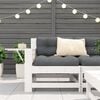 vidaXL Garden Sofa White and Anthracite Solid pine wood Standard