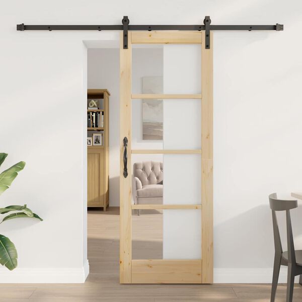vidaXL Sliding Door ORKDAL Natural 28.94 x 78.15 in