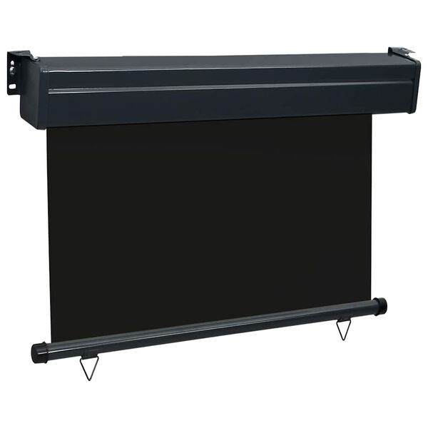 vidaXL Balcony Side Awning 33.5"x98.4" Black