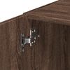 vidaXL Slim Storage Cabinet Brown Oak Engineered Wood Tall