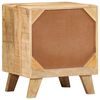 vidaXL Nightstand Rough Mango Solid Mango Wood 15.7x12.6x18.1 in