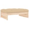 vidaXL Garden Lounge Set Beige, Natural Wood