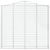 vidaXL Arched Gabion Baskets 7 pcs 78.7x11.8x180/200" Galvanised Iron