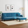 vidaXL Sofa Bed Blue Velvet (100% polyester), plywood, foam Large
