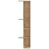 vidaXL Wall Corner Shelf Artisian Oak 14.4x14.4x55.1" Engineered Wood