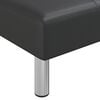 vidaXL L-shaped Sofa Bed Black Faux leather, plywood, metal Large