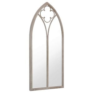 vidaXL Garden Mirror Sand Iron, Glass 27.6 x 11.8 in Decorative Inlays