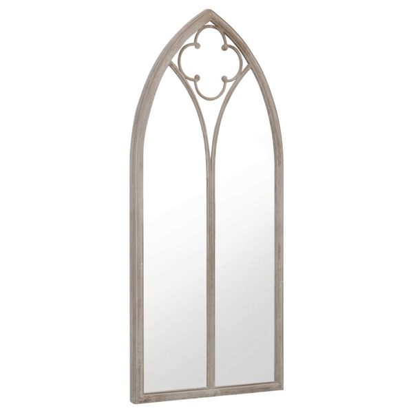 vidaXL Garden Mirror Sand Iron, Glass 27.6 x 11.8 in Decorative Inlays