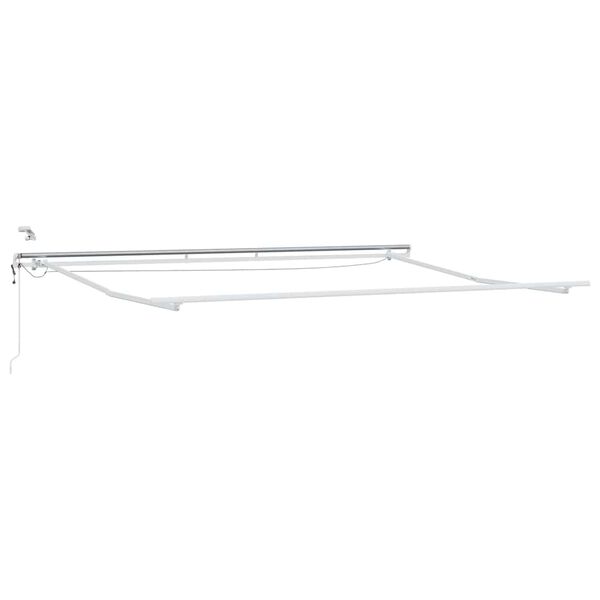 vidaXL Awning Frame White 196.85 x 118.11 in Aluminium