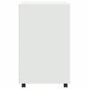 vidaXL Rolling Cabinet White Engineered wood Medium Rolling Cabinet