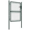 vidaXL Garden Gate Steel 39.4x59.1" Green