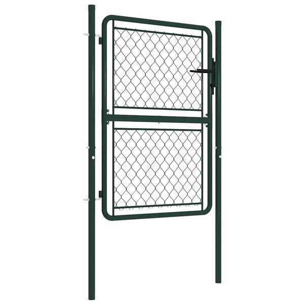 vidaXL Garden Gate Steel 39.4x59.1" Green