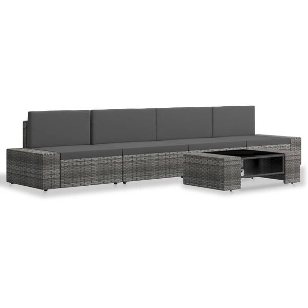 vidaXL Garden Lounge Set Grey and Anthracite