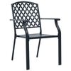 vidaXL Garden Chair Set Anthracite Powder-Coated Steel Medium Stackable