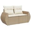 vidaXL Garden Sofa Set Height-Adjustable 13 pcs Beige Poly Rattan