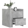 vidaXL Bedside Cabinet Concrete Grey Engineered Wood 17.7x19.7x19.7 in