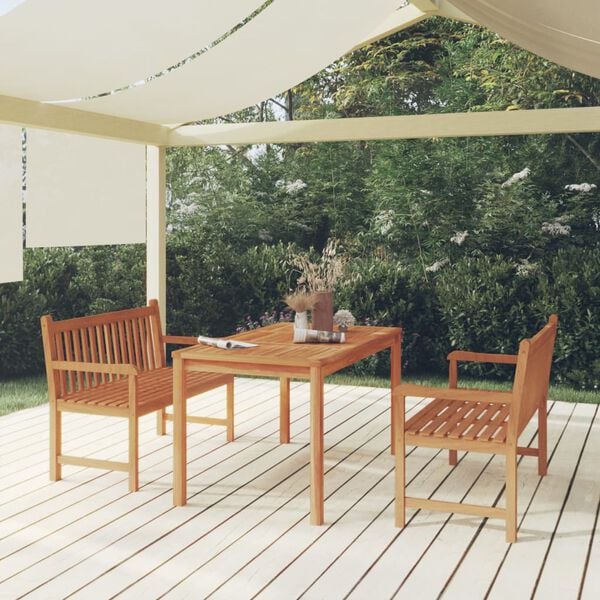 vidaXL Garden Dining Set Teak Fine sanded teak hardwood Medium Durable