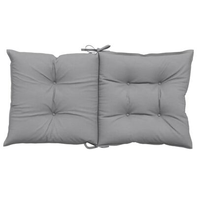 vidaXL Garden Lowback Chair Cushions 4 pcs Gray 39.4"x19.7"x2.8" Fabric