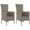 vidaXL Garden Chair Set of 2 Grey
