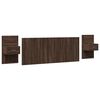 vidaXL Bed Headboard With Cabinet Brown Oak Engineered wood 78.7 in wide