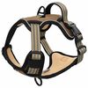 vidaXL Dog Harness Brown Polyester L Adjustable Armrests Dog Harness
