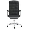 vidaXL Reclining Office Chair Black Faux leather, metal, plywood