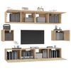 vidaXL TV Cabinet Set 6 Pieces Sonoma Oak Engineered Wood