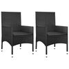 vidaXL Garden Lounge Set Black Poly Rattan Medium Durable