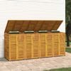 vidaXL Quadruple Garbage Bin Shed 110.2"x35"x46.1" Solid Wood Acacia