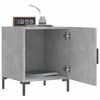 vidaXL Bedside Cabinet Concrete Grey Engineered Wood, Iron