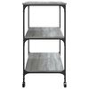 vidaXL Kitchen Trolley Gray Sonoma 40.2"x19.7"x37.4" Engineered Wood