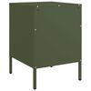 vidaXL Bedside Cabinet Set of 2 Olive green Steel Medium Storage