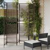 vidaXL Room Divider 6 Panels Brown Poly Rattan