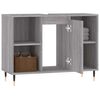 vidaXL Bathroom Cabinet Grey Sonoma Engineered wood, iron Medium