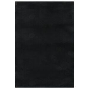 vidaXL Rug Black 100% Polyester 63 x 90 in Foldable Area Rug