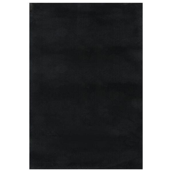 vidaXL Rug Black 100% Polyester 63 x 90 in Foldable Area Rug