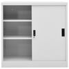 vidaXL Office Cabinet Light grey Steel Medium Locks Office Cabinet