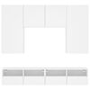 vidaXL TV Wall Unit White Engineered wood Large TV Wall Unit