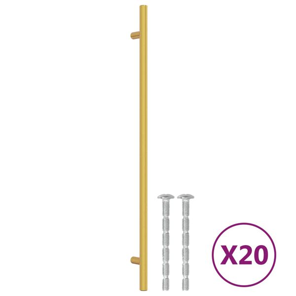 vidaXL Cabinet Handle Set of 20 Gold Stainless Steel