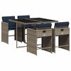 vidaXL Patio Dining Set Set of 4 Gray and Brown
