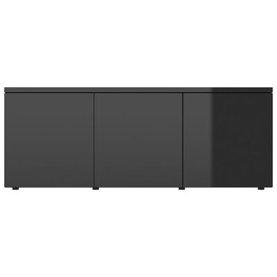 vidaXL TV Cabinet High Gloss Black 31.5"x13.4"x11.8" Engineered Wood